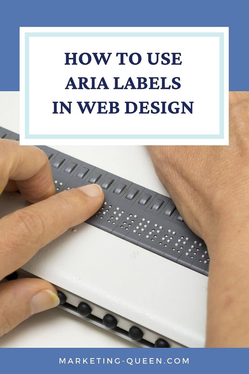 Pin Graphic to bookmark this blog post - What is an ARIA label?